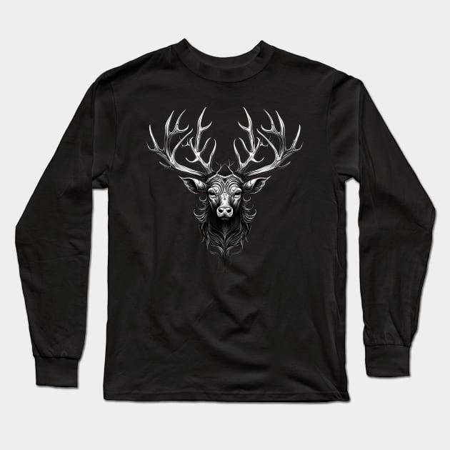 deer head Long Sleeve T-Shirt by vaporgraphic